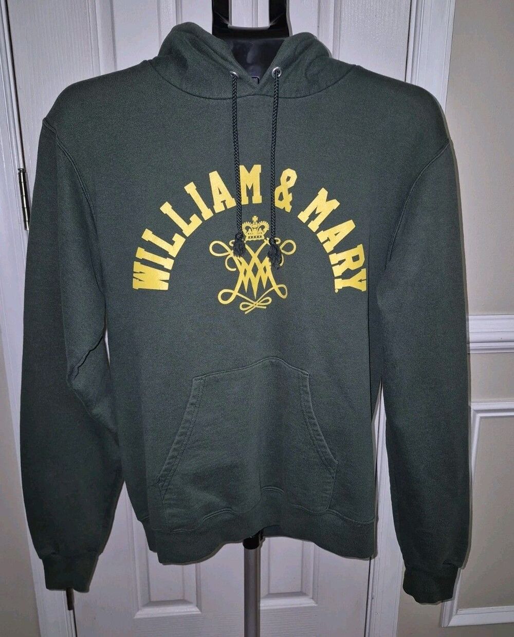 Champion William & Mary Tribe Green/Gold Pullover Hoodie Sweatshirt Size S - Picture 3 of 5